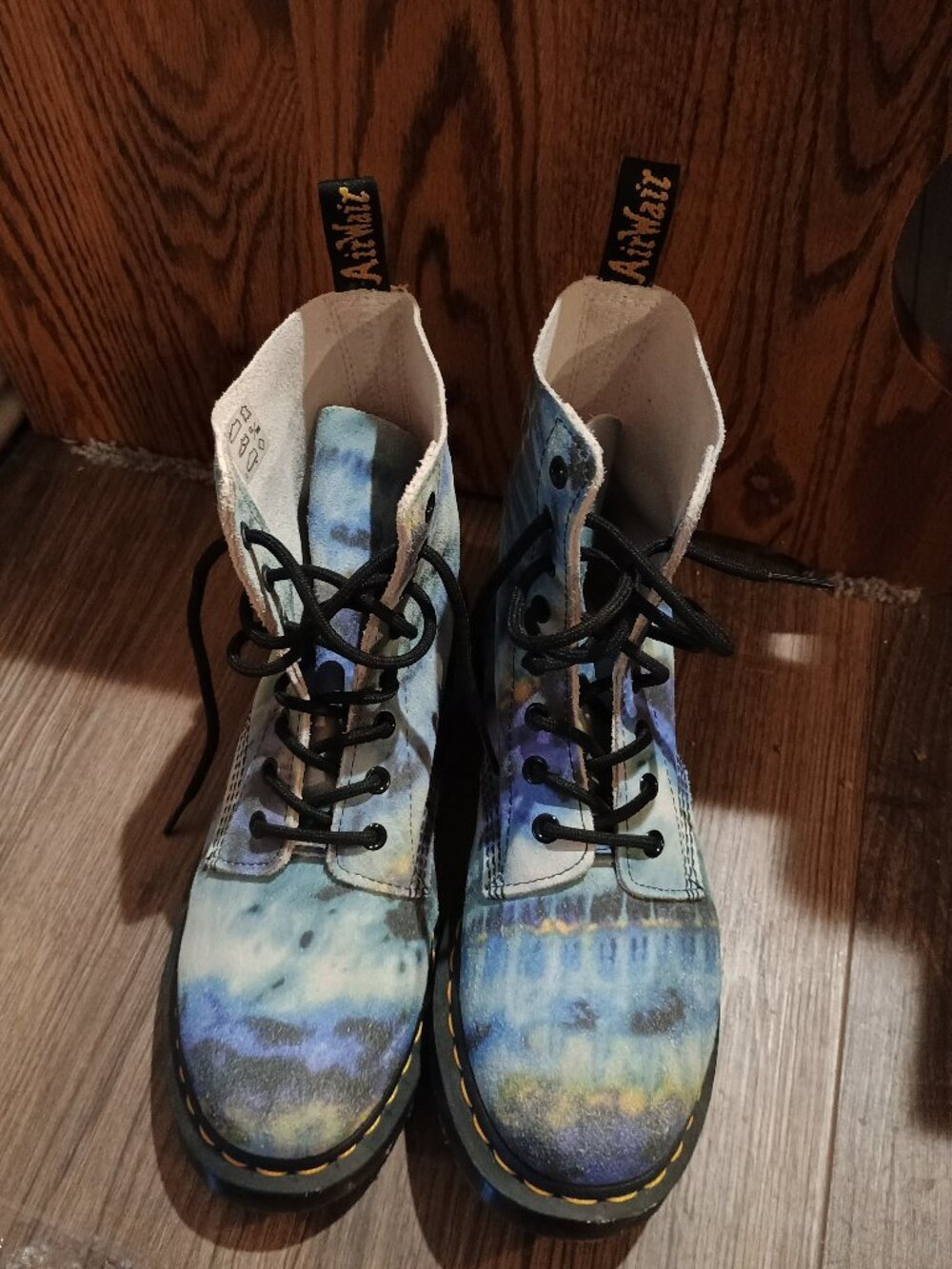 Dr. Martens size 10 1460 Pascal Tie Dye Blue Pattern Boot!
